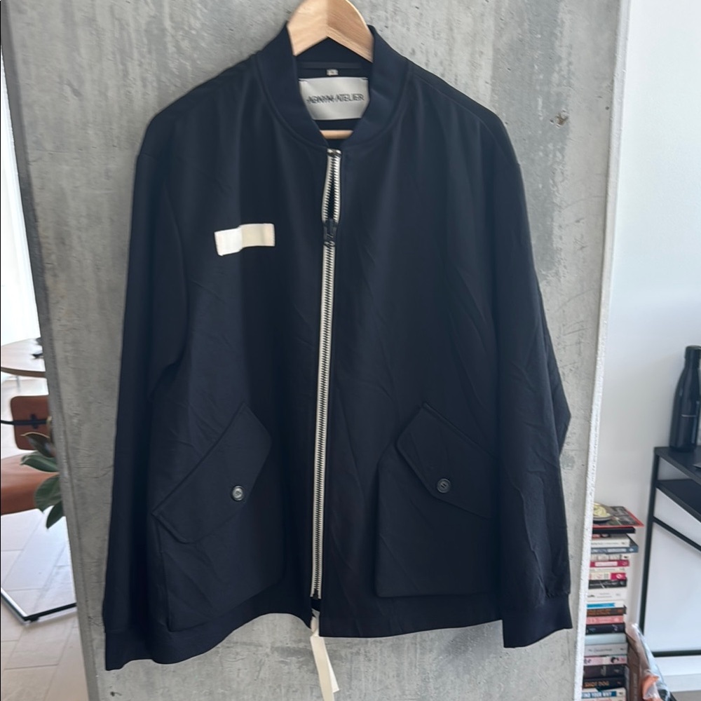 Adnym Atelier Men's Classic Black Bomber Jacket